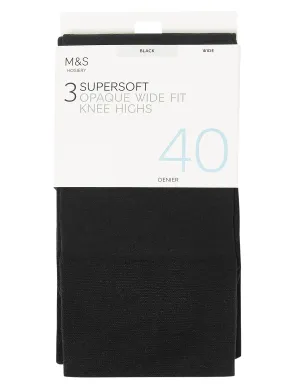 3 Pack Opaque Knee Highs