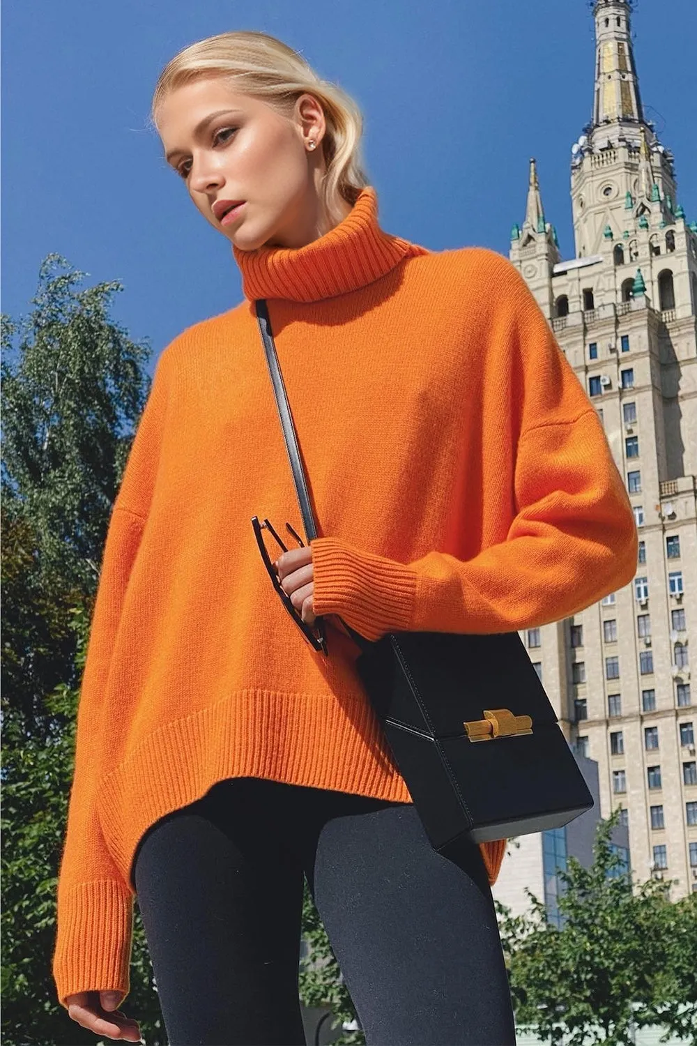 72!  Bae Turtleneck Dropped Shoulder Sweater