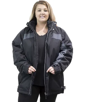 Aggress Treblecone Unisex Plus Size Ski Jacket Black Sizes 7XL & 10XL