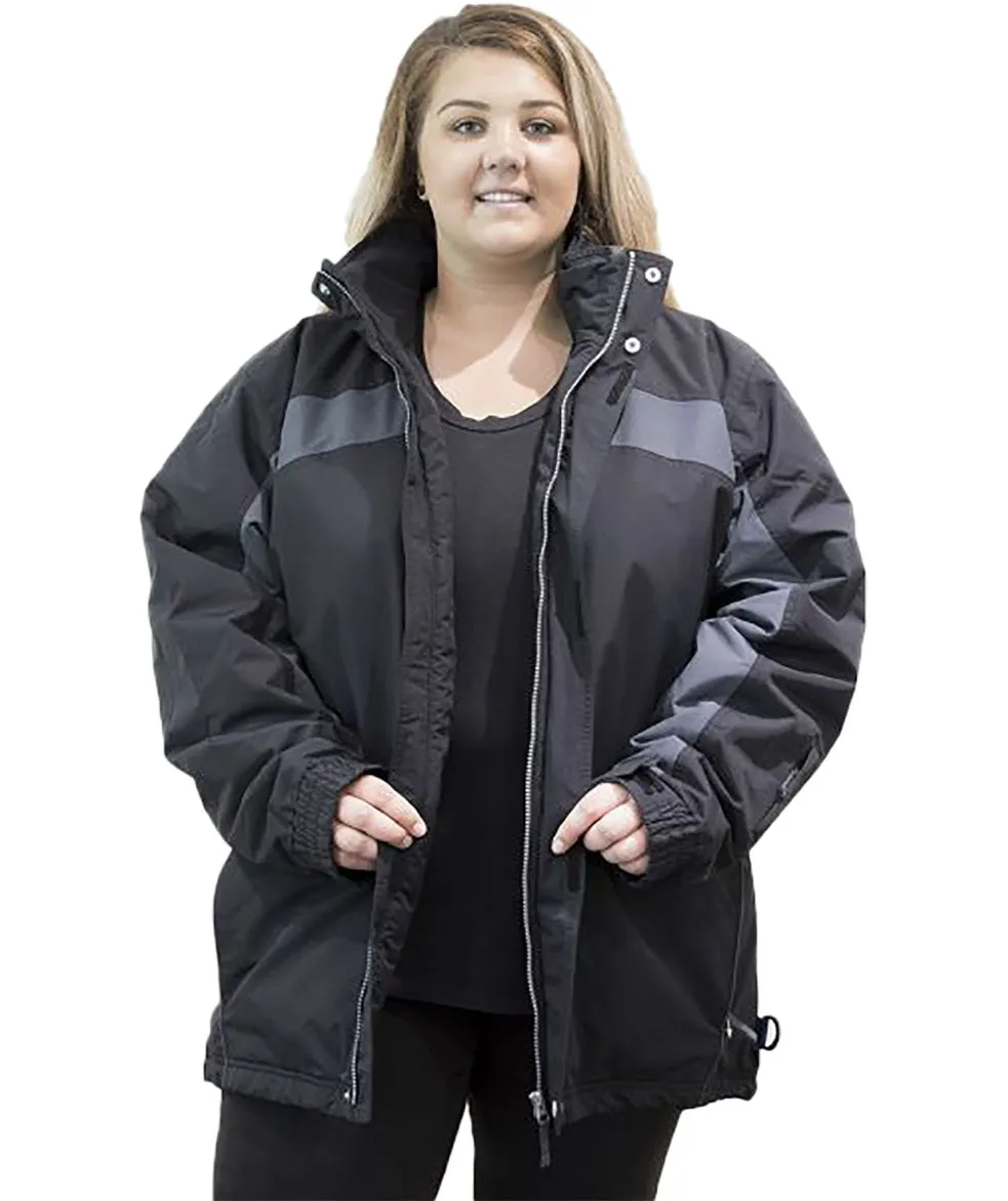 Aggress Treblecone Unisex Plus Size Ski Jacket Black Sizes 7XL & 10XL