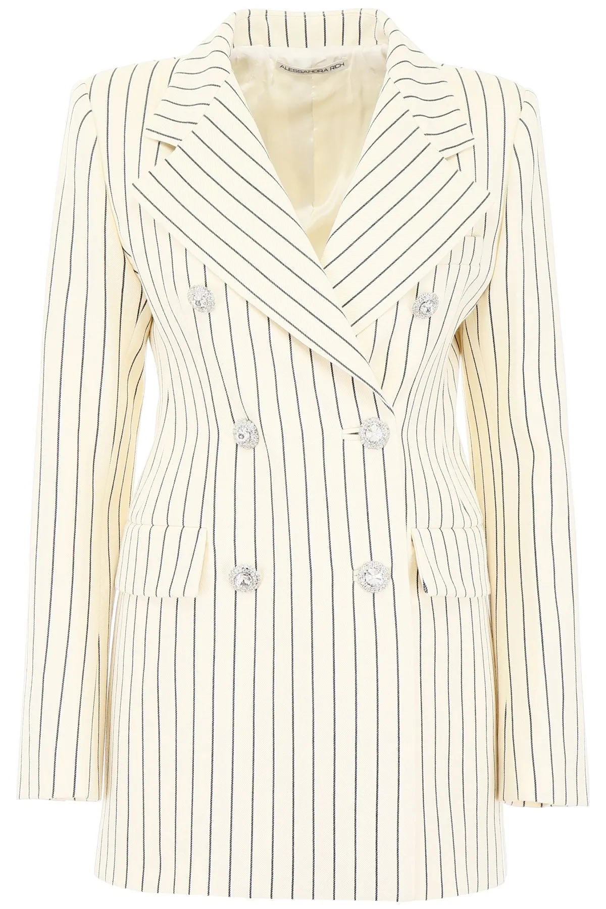 Alessandra Rich Pinstripe Doulbe-Breasted Blazer
