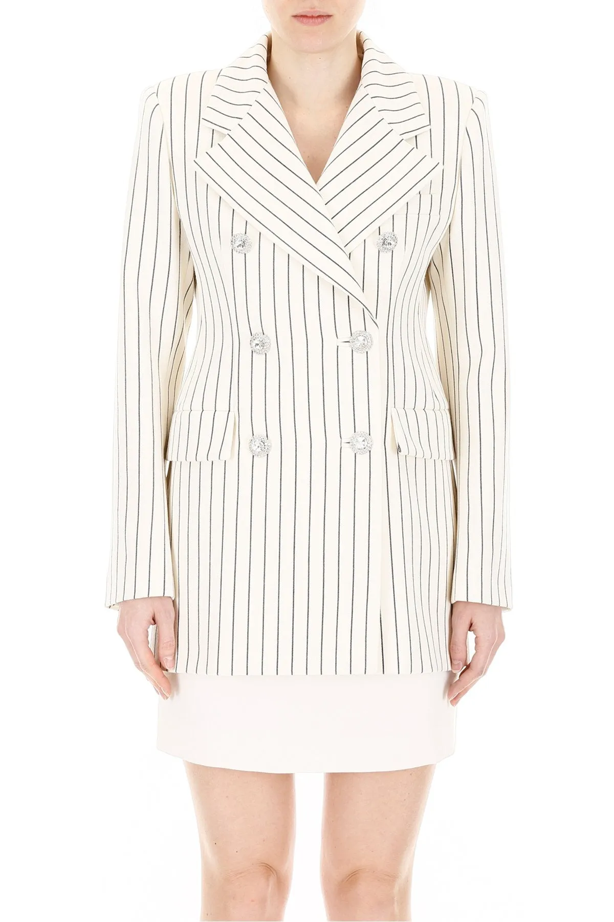 Alessandra Rich Pinstripe Doulbe-Breasted Blazer