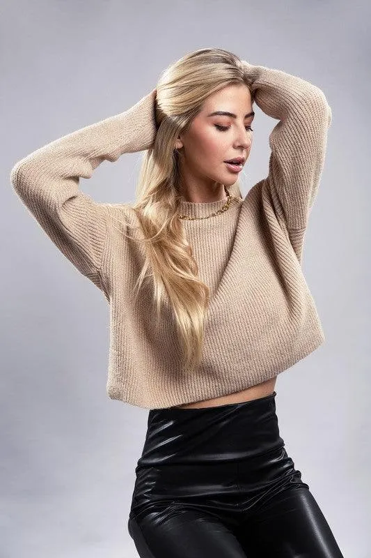 Ambiance Apparel Mock Neck Pullover