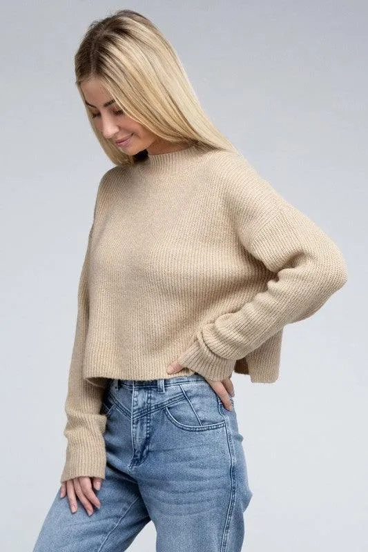 Ambiance Apparel Mock Neck Pullover