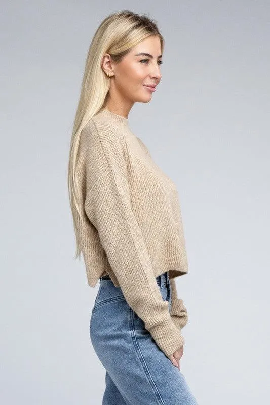 Ambiance Apparel Mock Neck Pullover