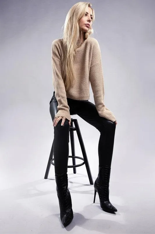 Ambiance Apparel Mock Neck Pullover