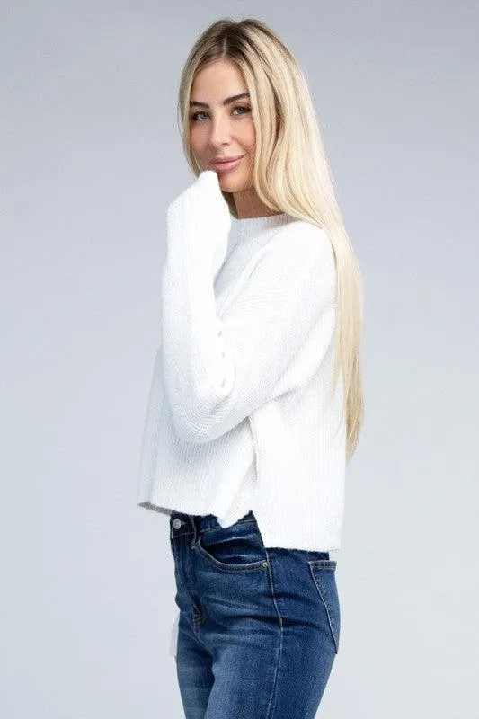 Ambiance Apparel Mock Neck Pullover