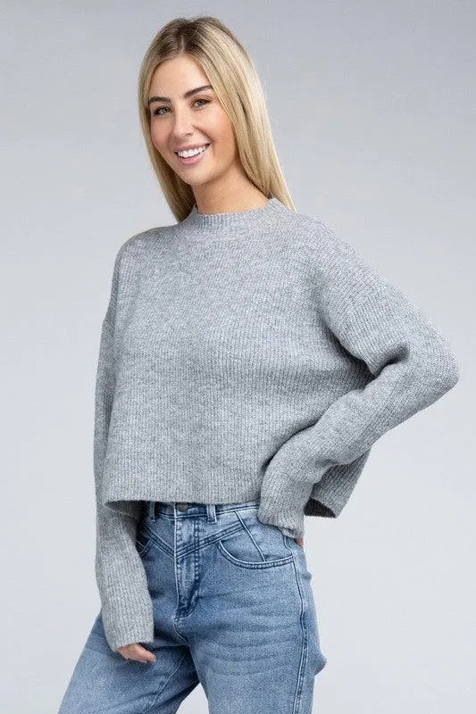 Ambiance Apparel Mock Neck Pullover