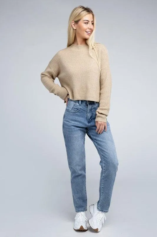 Ambiance Apparel Mock Neck Pullover