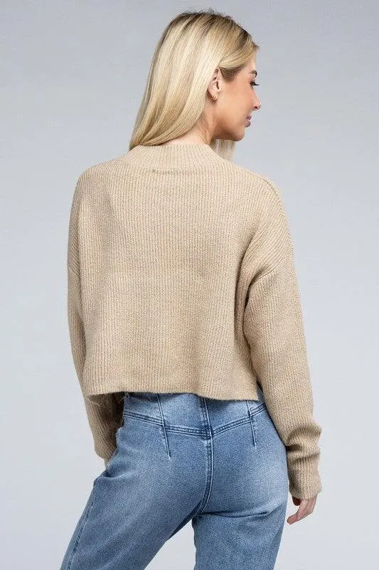 Ambiance Apparel Mock Neck Pullover