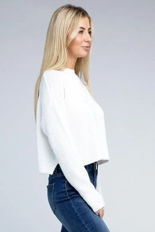 Ambiance Apparel Mock Neck Pullover