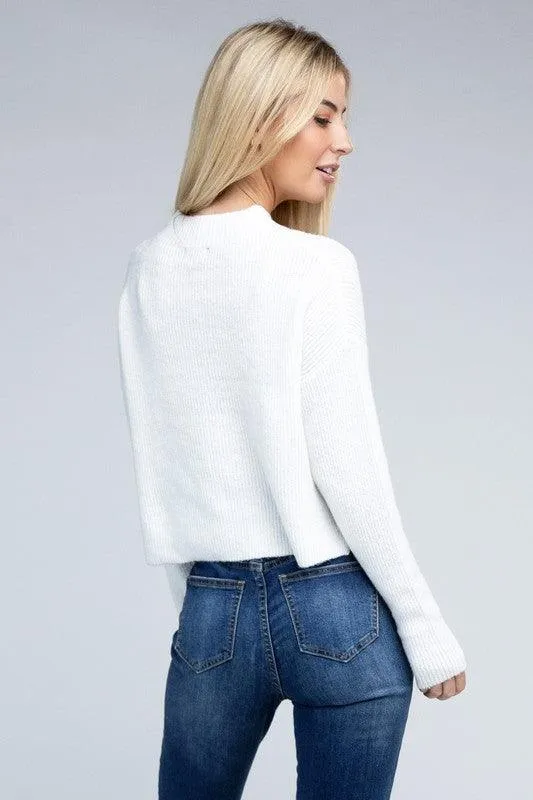 Ambiance Apparel Mock Neck Pullover