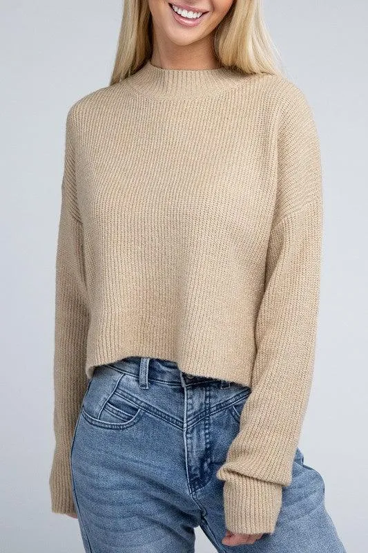 Ambiance Apparel Mock Neck Pullover