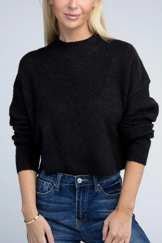 Ambiance Apparel Mock Neck Pullover