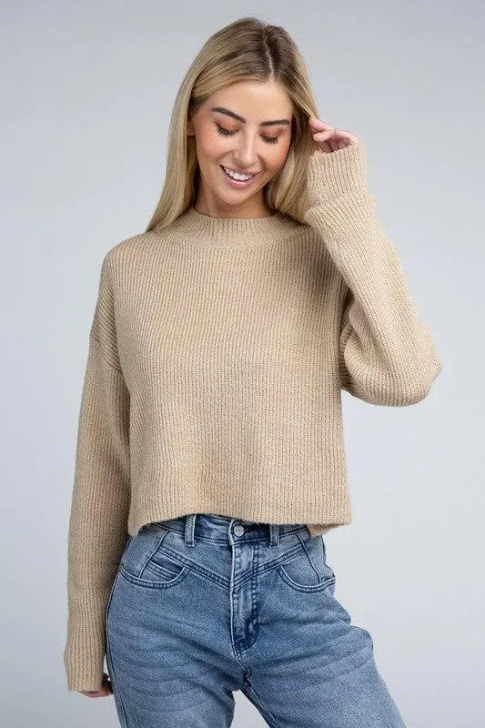 Ambiance Apparel Mock Neck Pullover