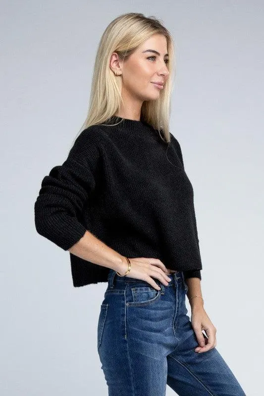 Ambiance Apparel Mock Neck Pullover