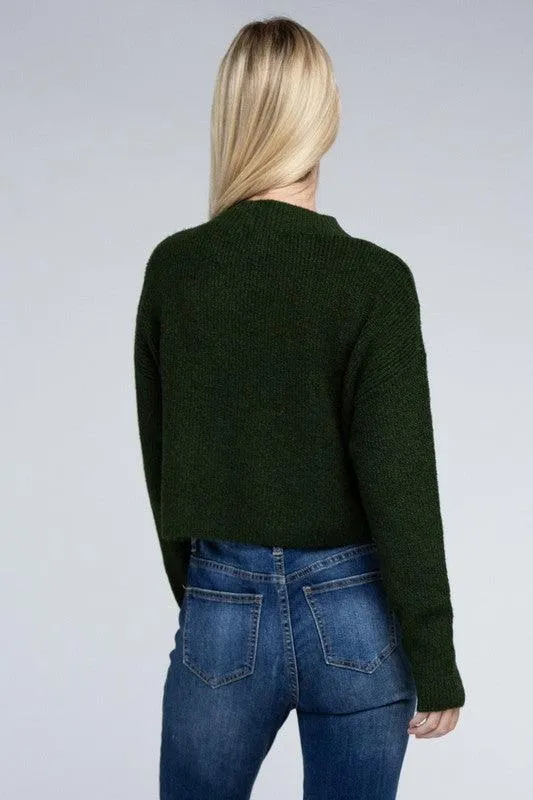 Ambiance Apparel Mock Neck Pullover