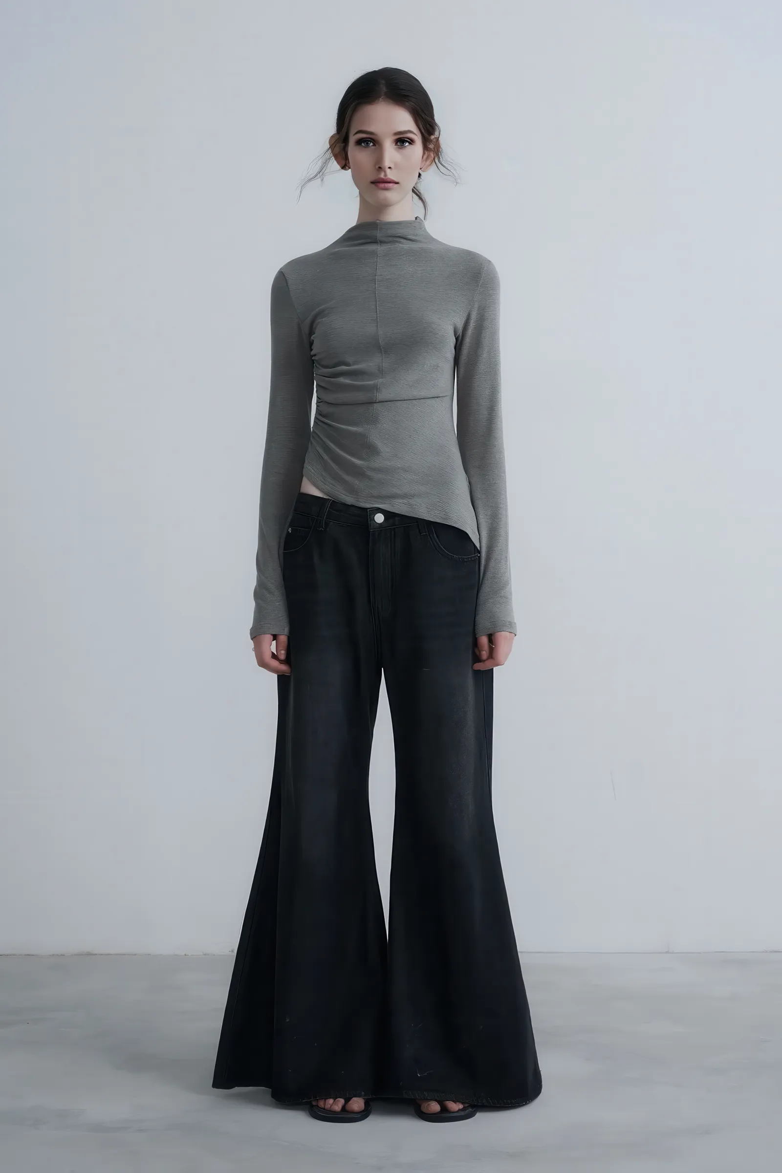 American Casual High-Waisted Flare Jeans