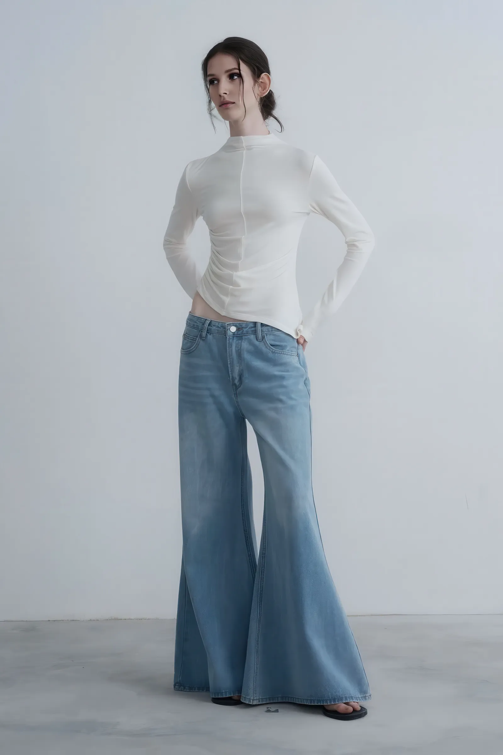 American Casual High-Waisted Flare Jeans
