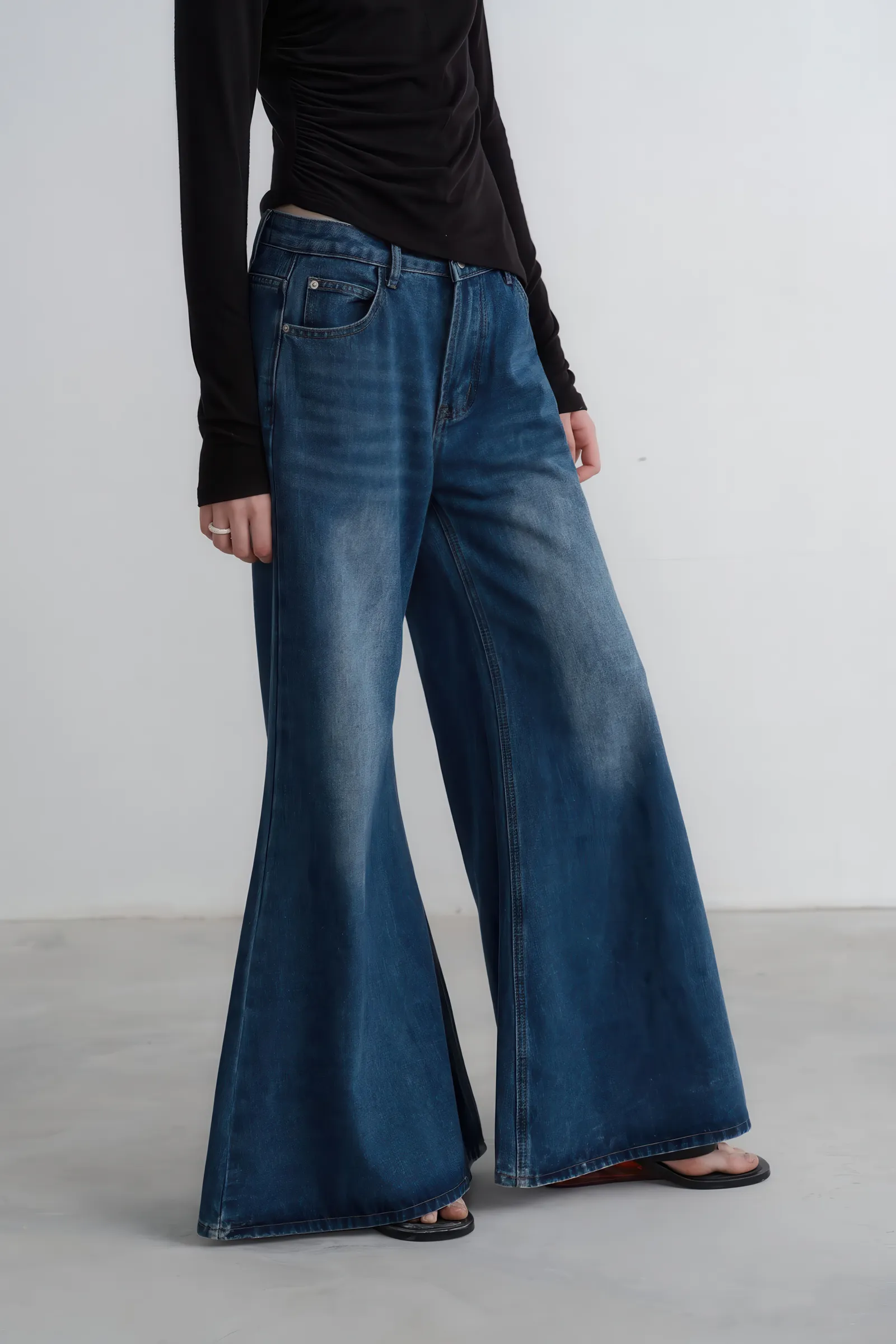 American Casual High-Waisted Flare Jeans