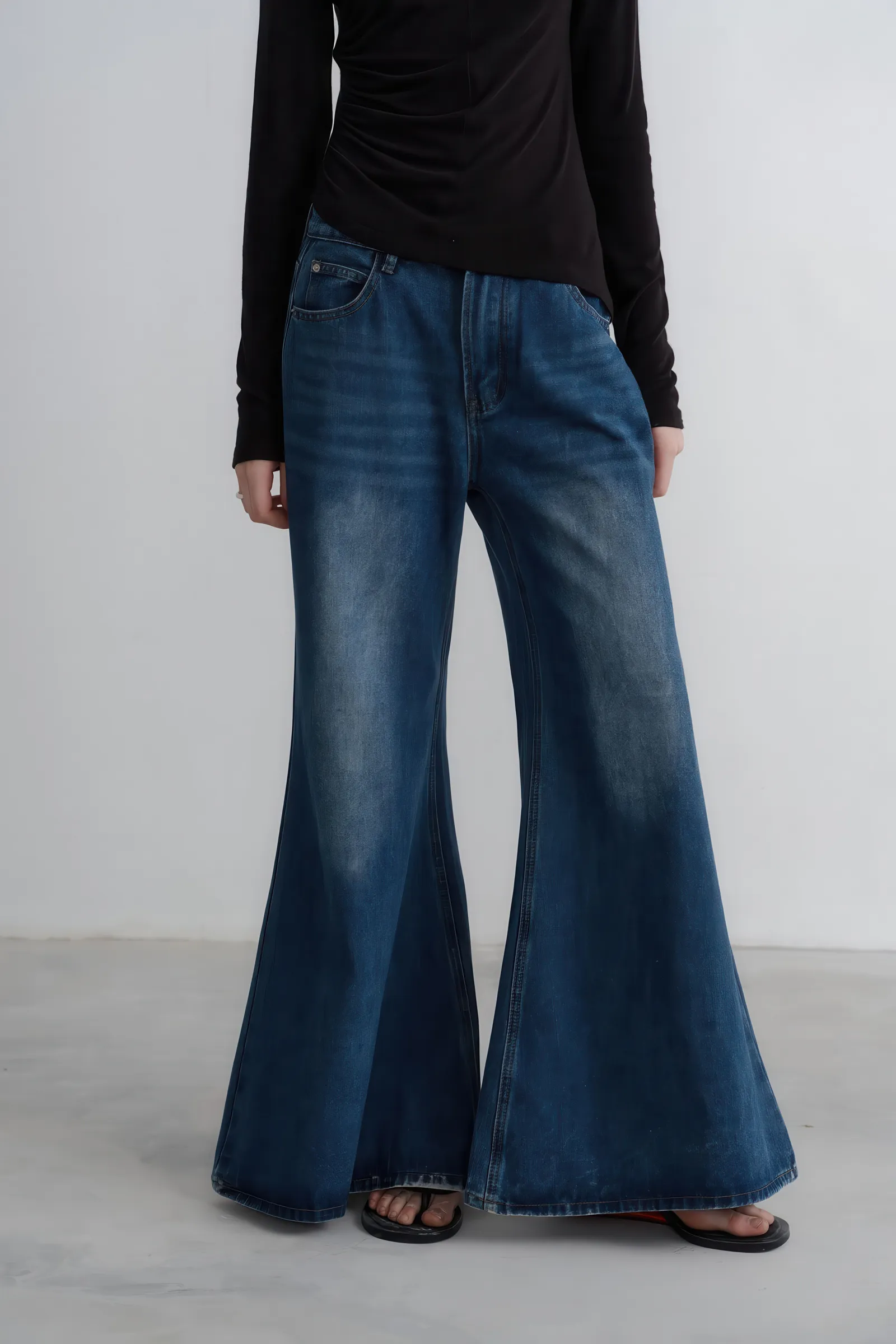 American Casual High-Waisted Flare Jeans