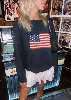 American Flag Sweater ★ Navy