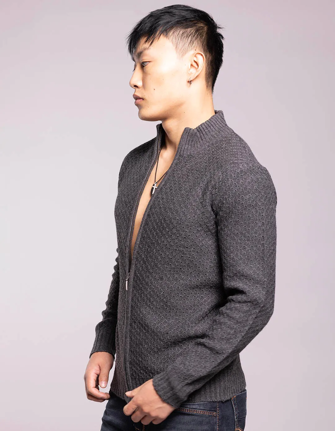 Anthra High Neck Pullover Sweater