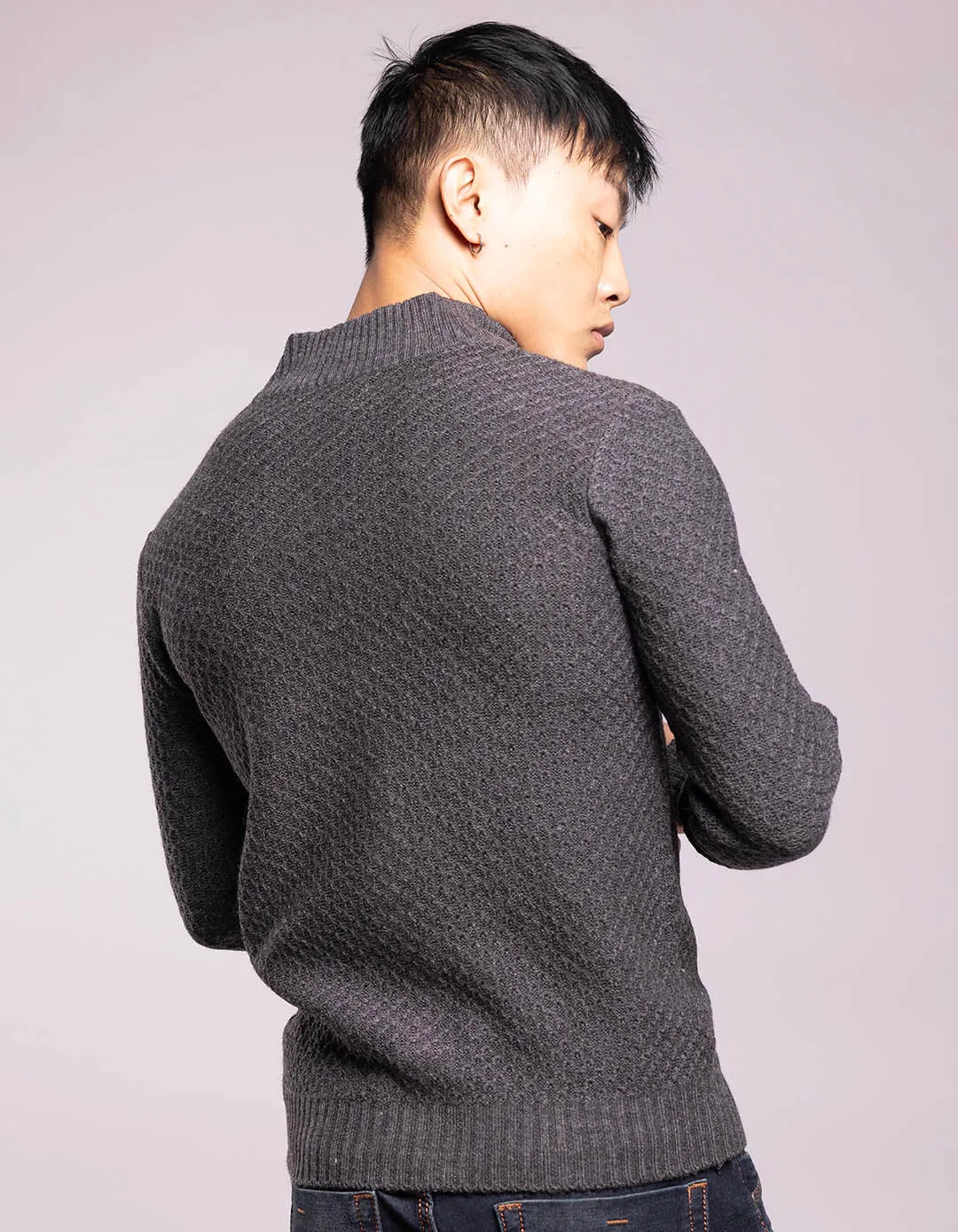 Anthra High Neck Pullover Sweater