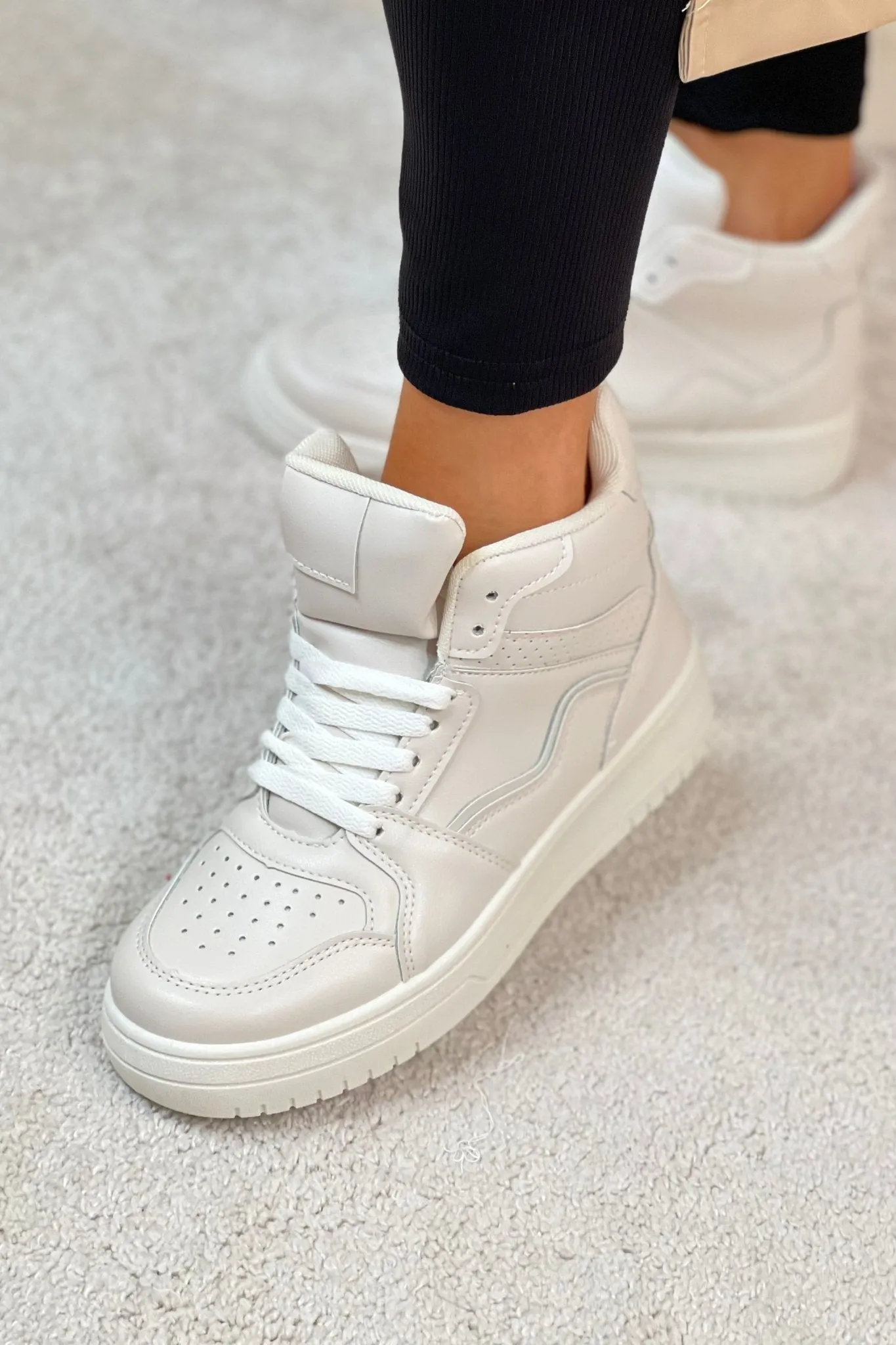 Ashleigh High Tops In Cream