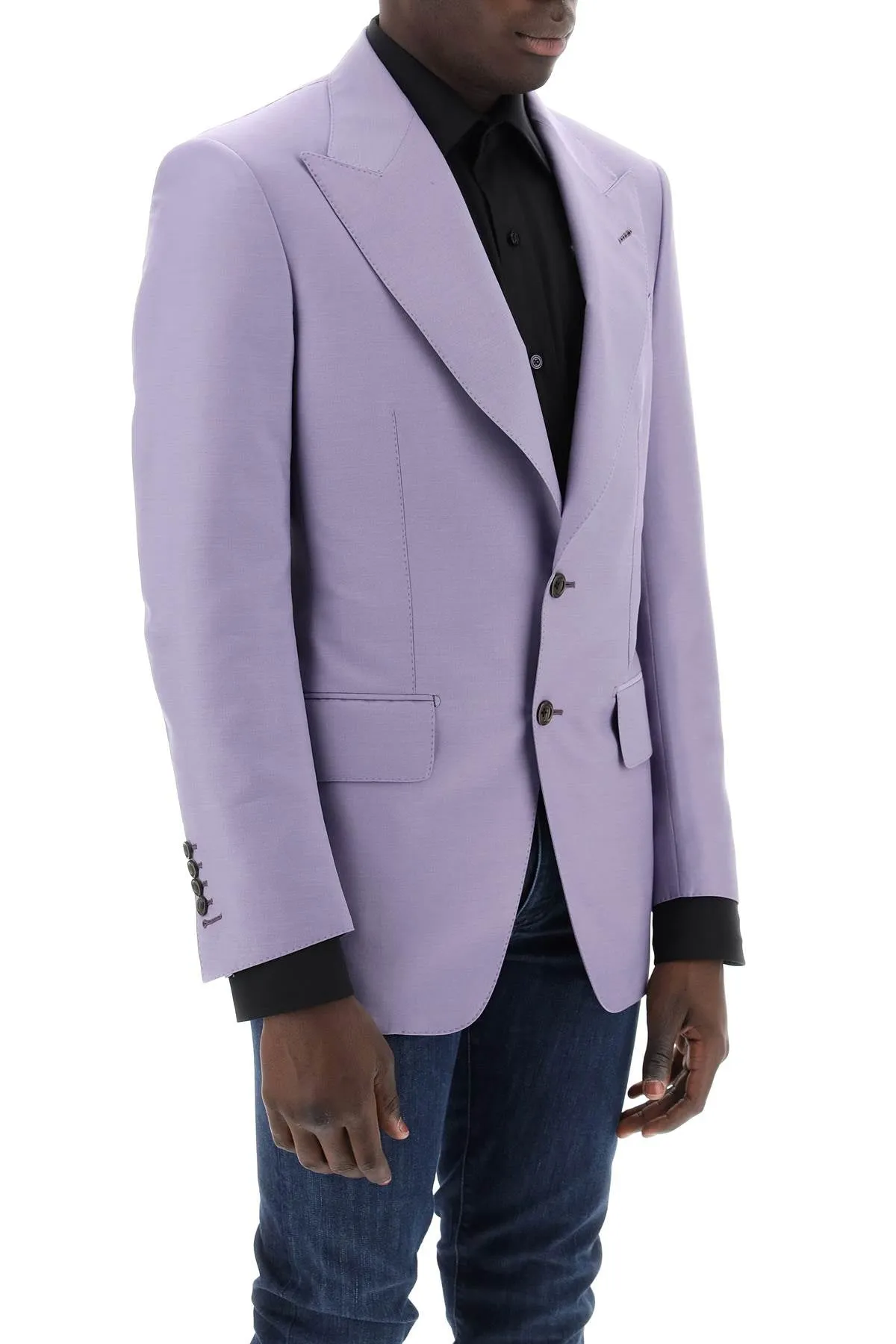 atticus wool and silk blend blazer
