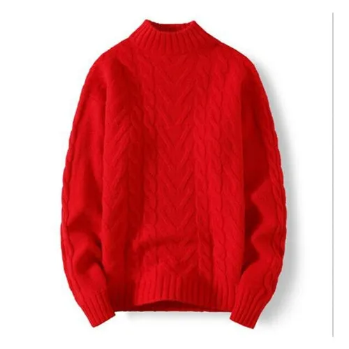 Autumn Winter Warm Solid Knitwear Long Sleeve