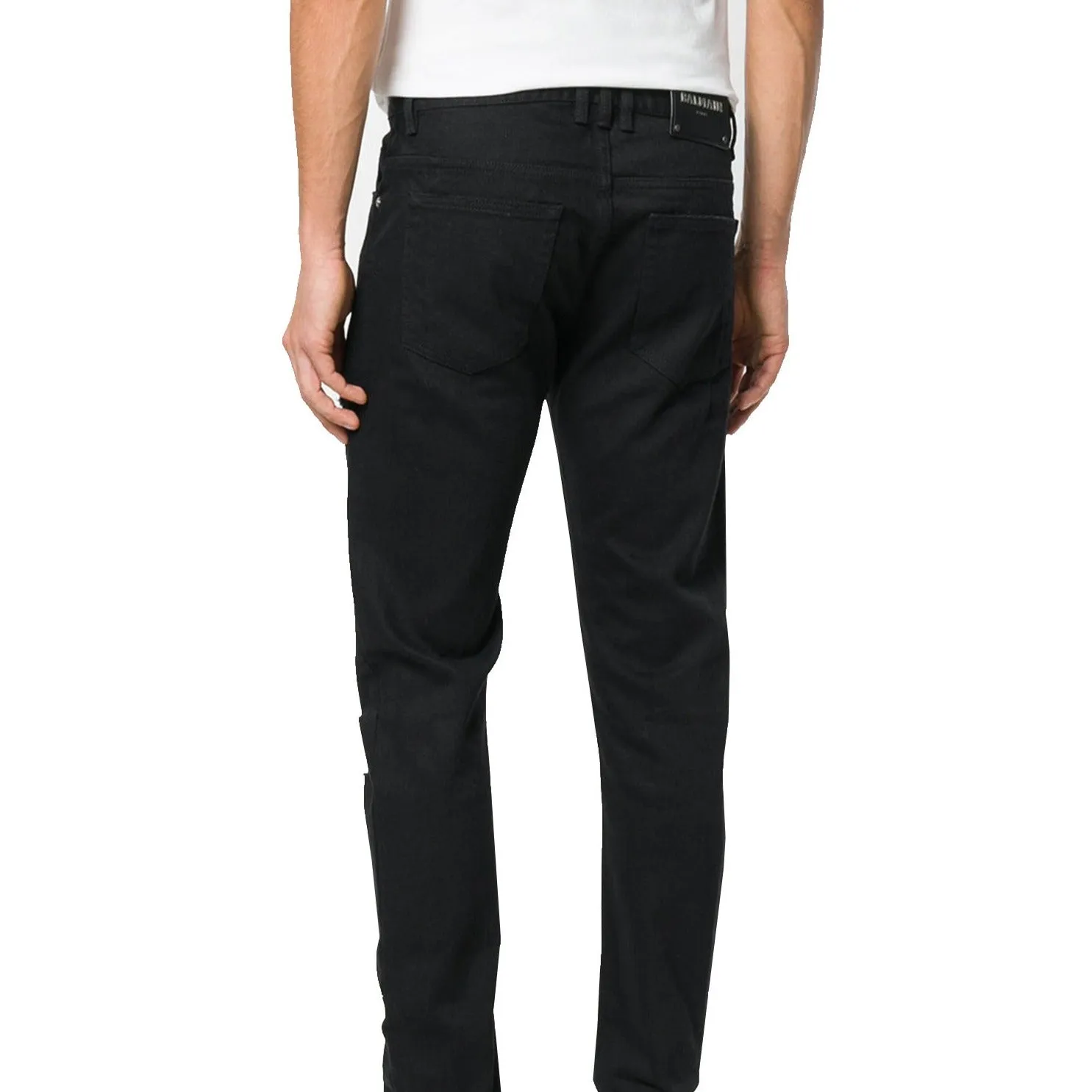 Balmain Slim Fit Ripped Black Jeans