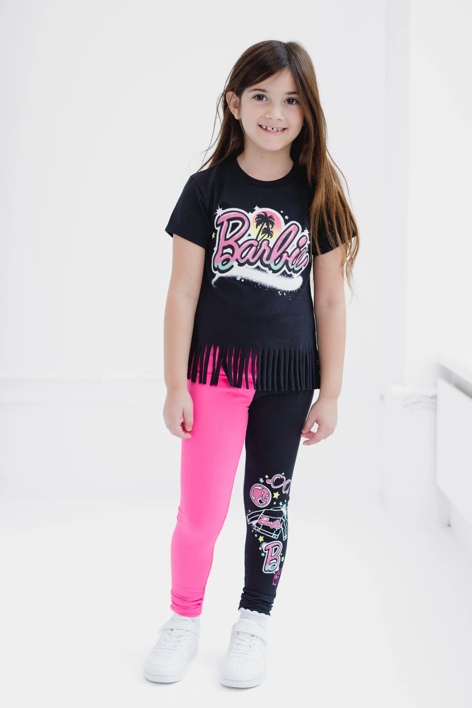 Barbie T-Shirt and Leggings Outfit Set Airbrush Art