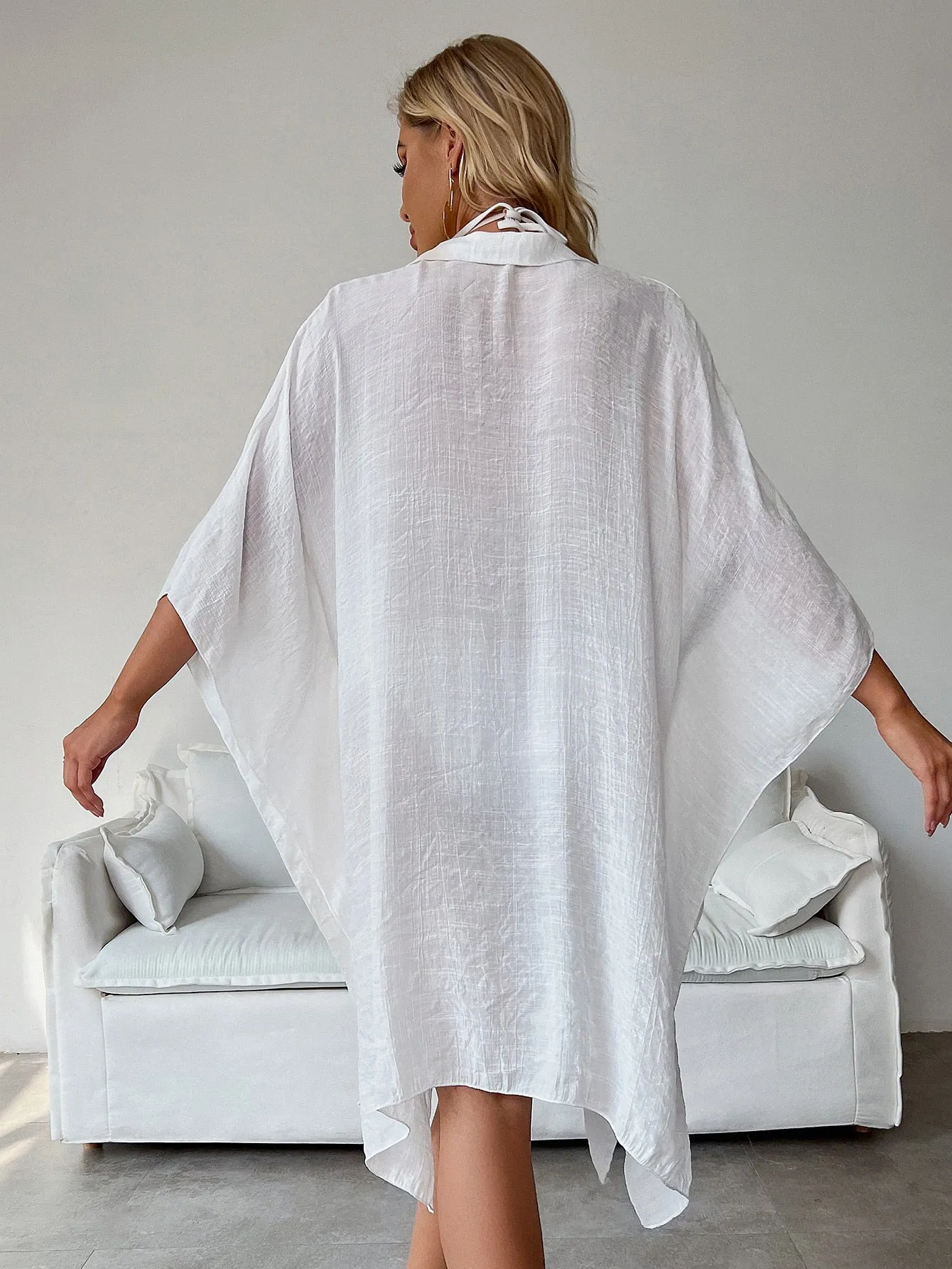 Bikini Cover-up Sun Protection Loose Cardigan for Women