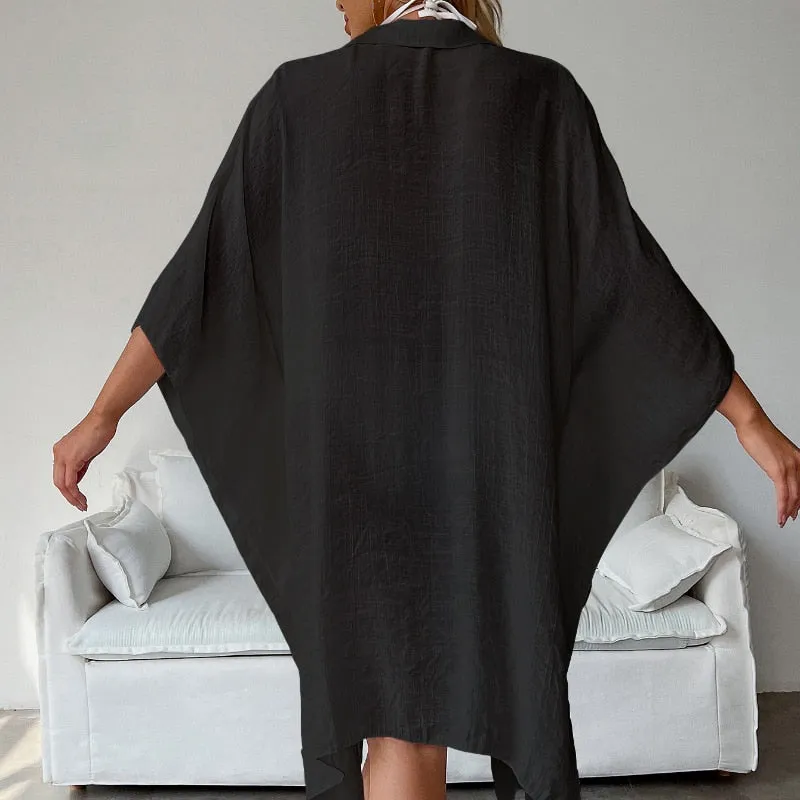 Bikini Cover-up Sun Protection Loose Cardigan for Women
