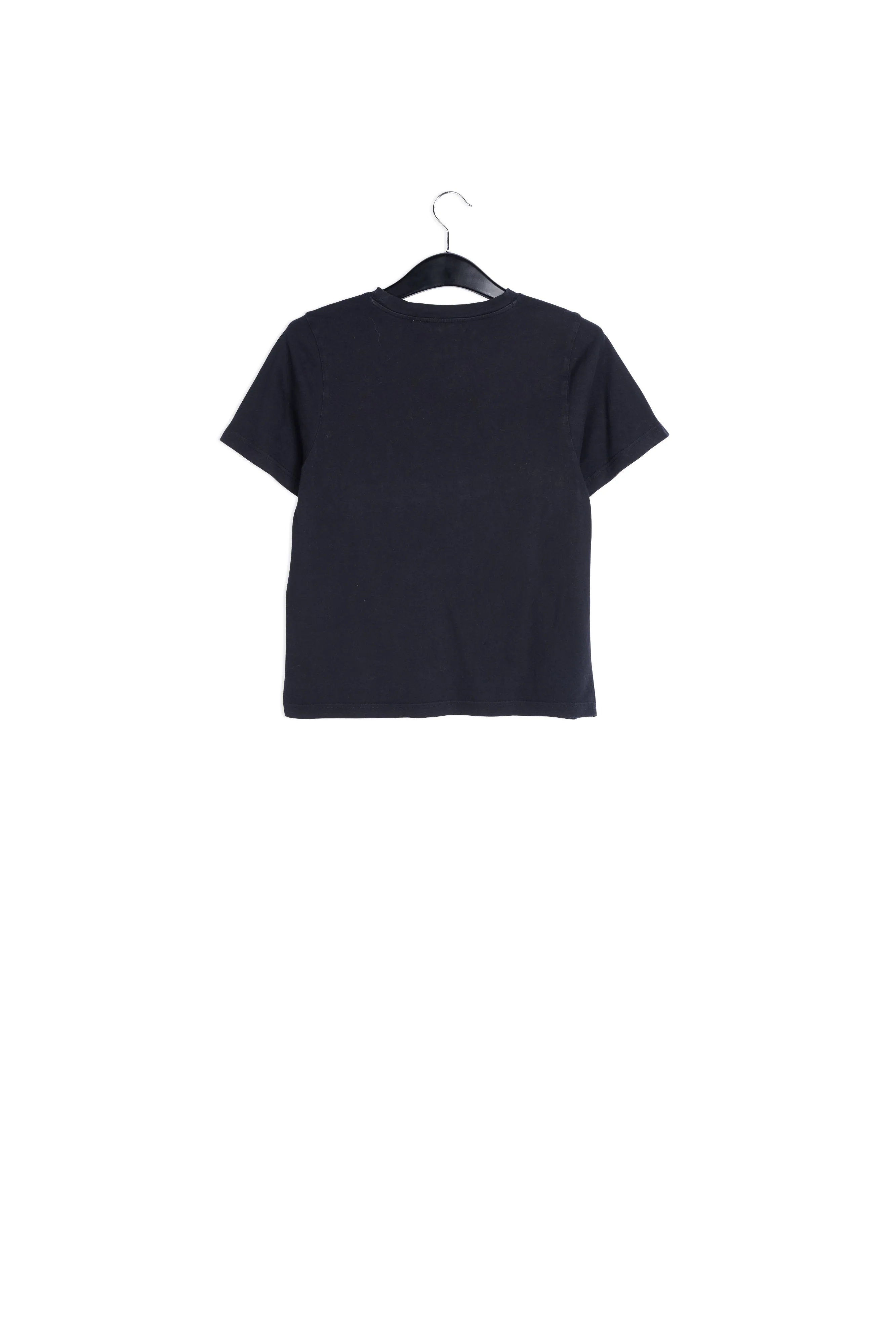 Black organic cotton t-shirt with print
