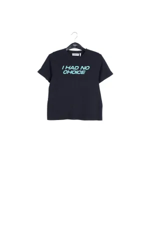 Black organic cotton t-shirt with print