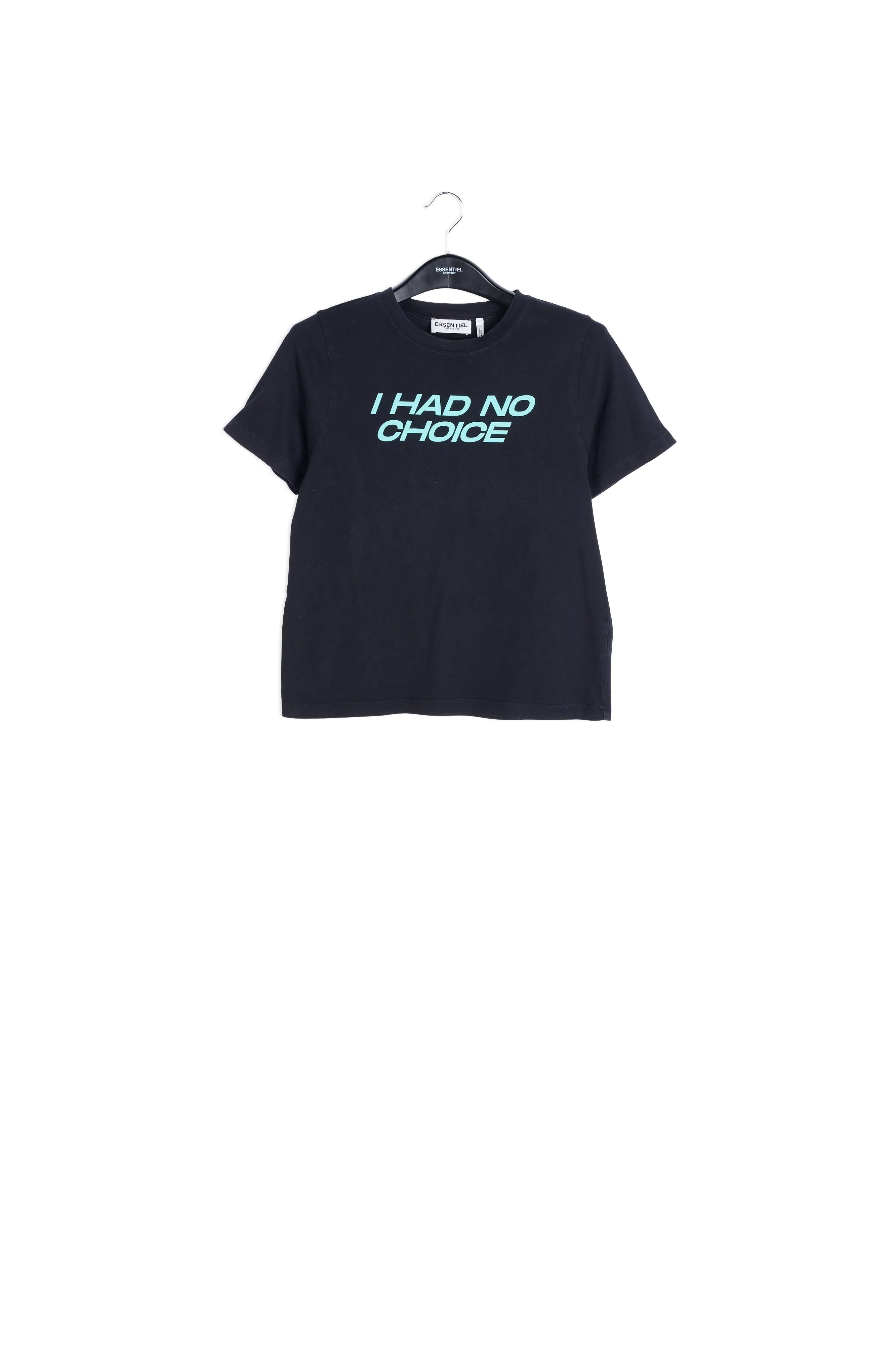 Black organic cotton t-shirt with print
