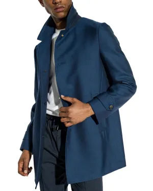 Blue Cashmere Walking Coat
