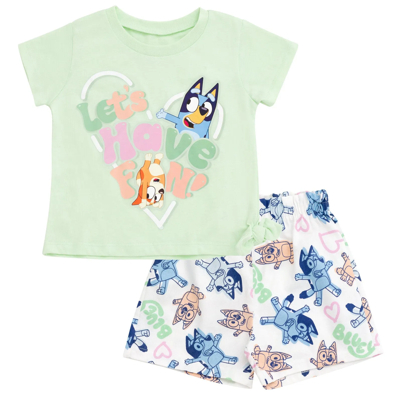 Bluey T-Shirt and Twill Shorts Outfit Set