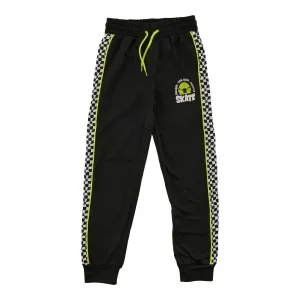 Boy's Printed Black Joggers