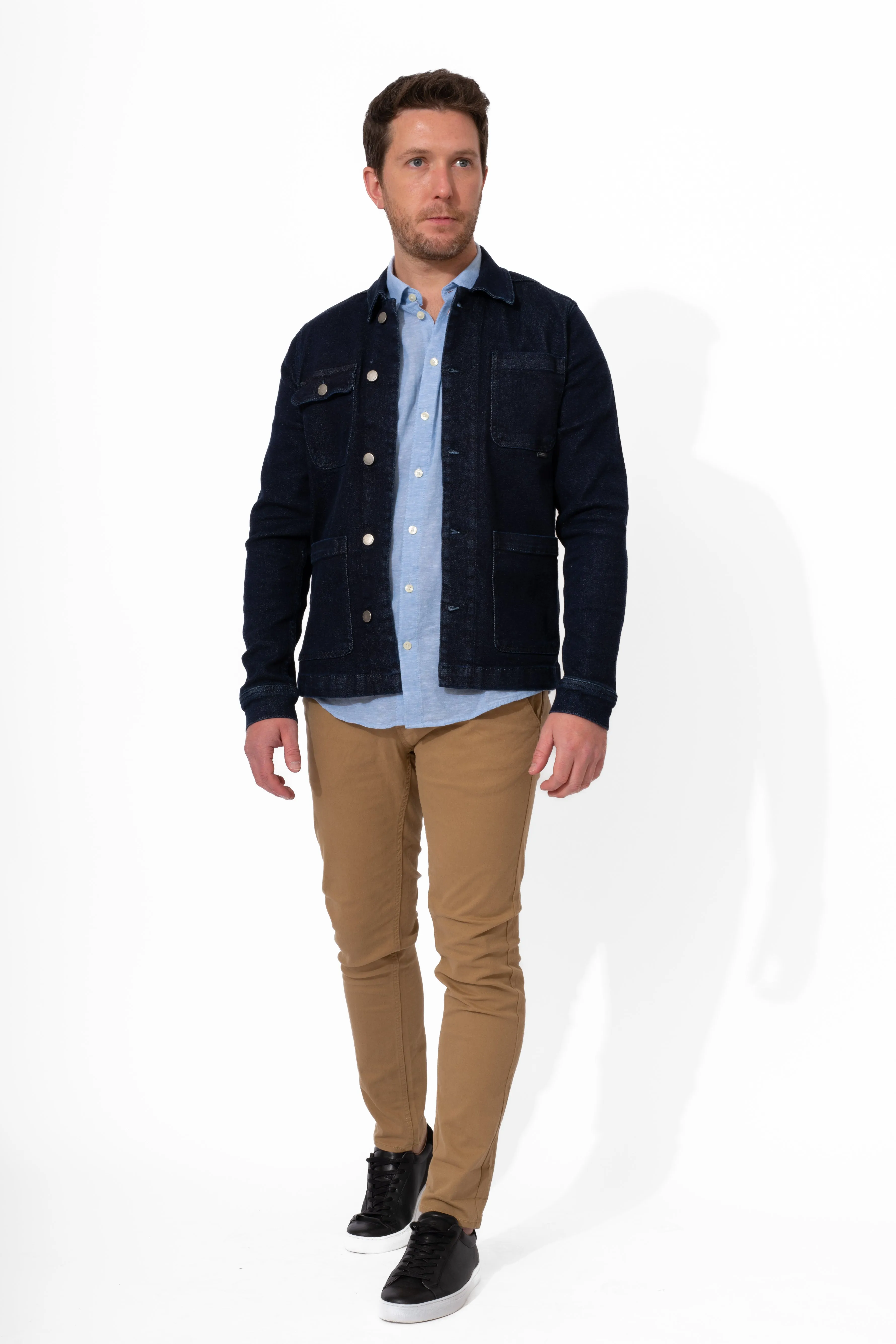 Casual Friday Raw Dark Wash Denim Jacket