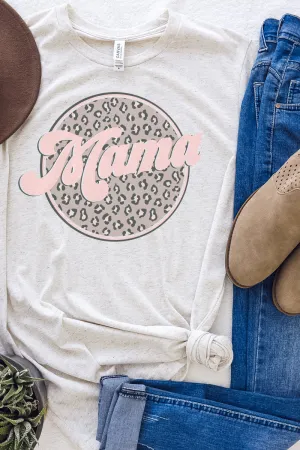 Cheetah Mama Circle Tri-Blend Short Sleeve Tee