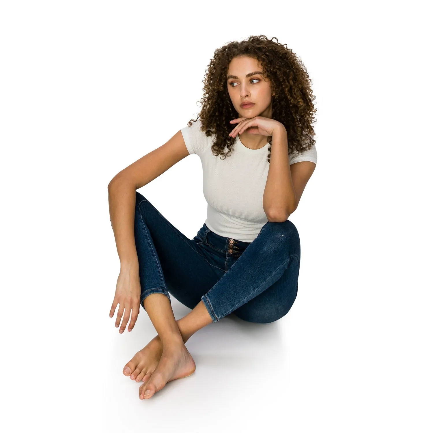 Denim Daydream Monterey Mid-Rise Ankle Skinny Jeans - Dark Wash