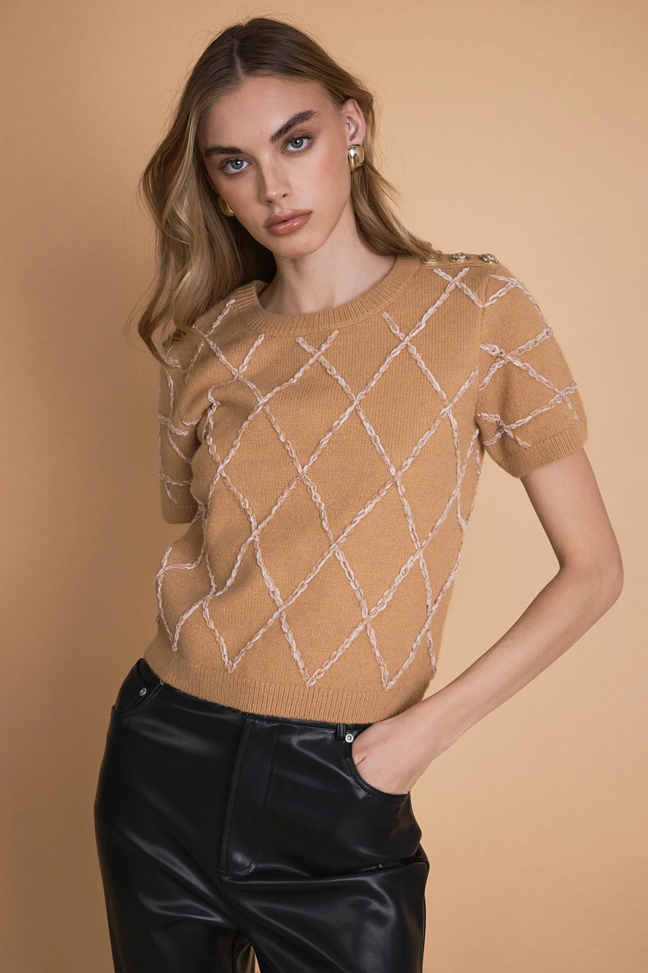 Diamond Pattern Knit