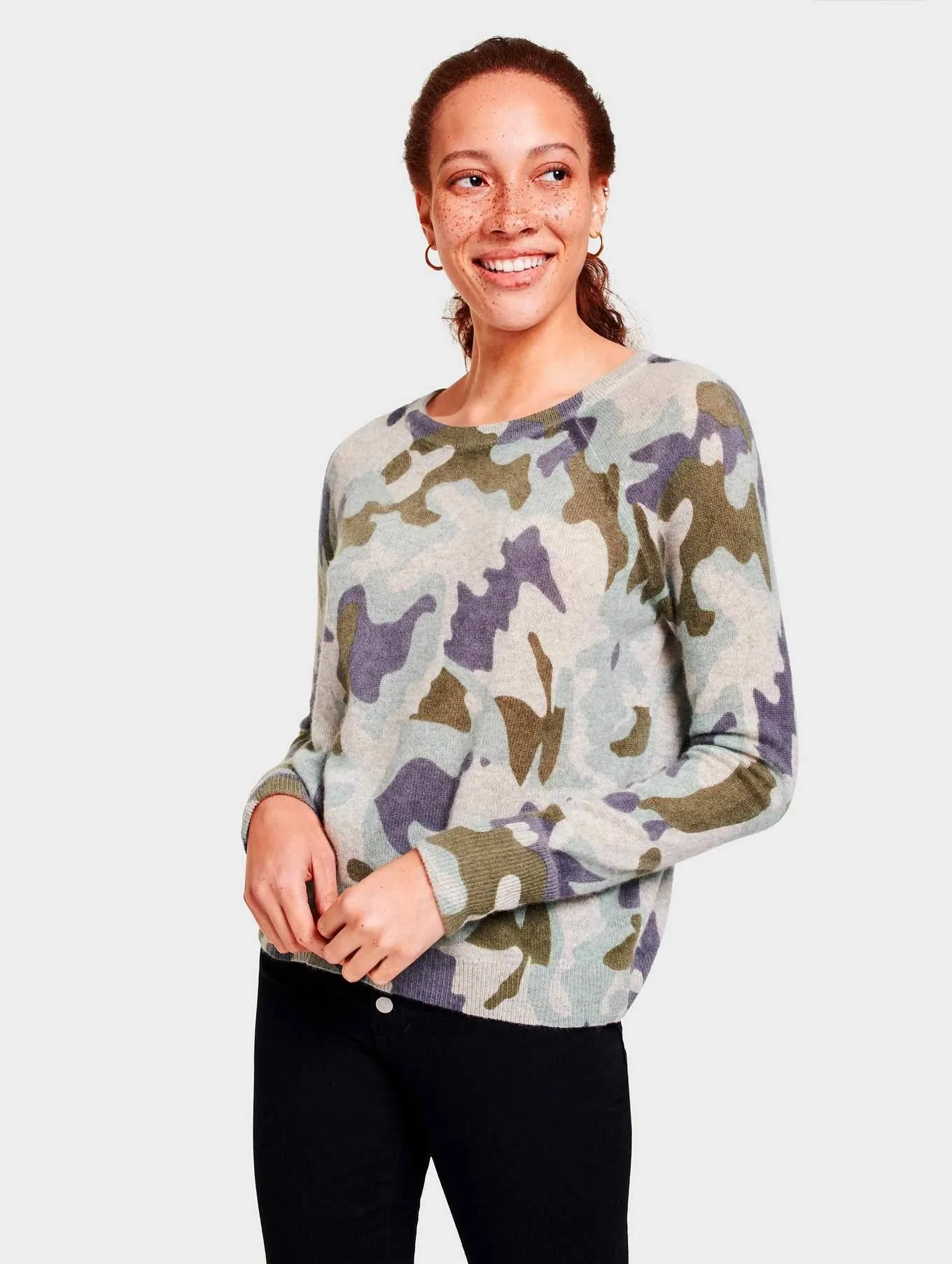 Essential Cashmere Sweatshirt (Camo)