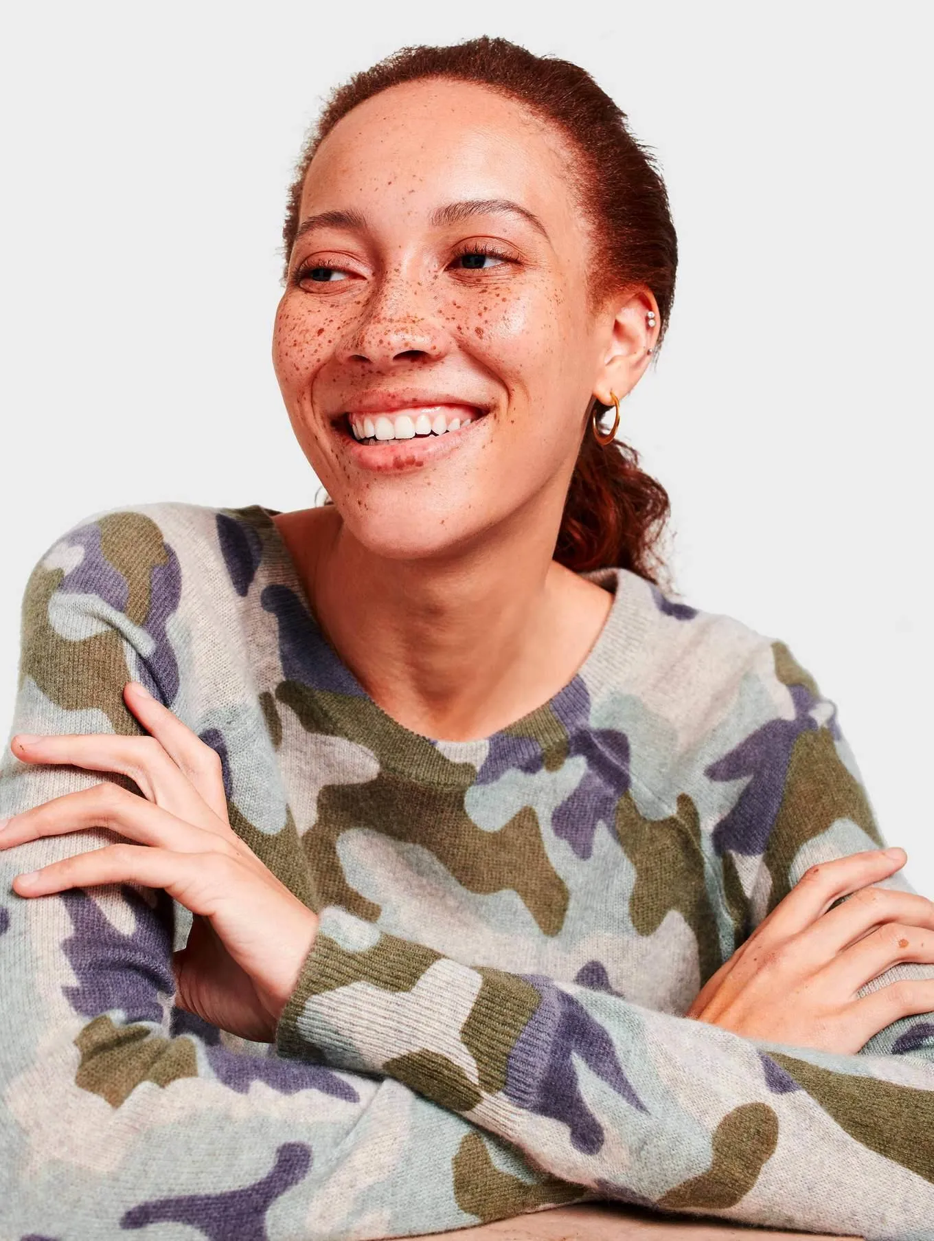 Essential Cashmere Sweatshirt (Camo)