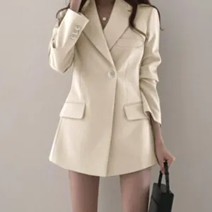 FashionSierra - Solid Color Korean Version Design Blazer