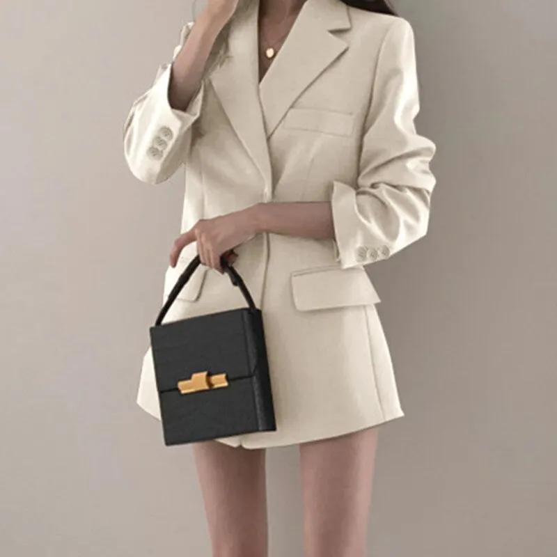 FashionSierra - Solid Color Korean Version Design Blazer