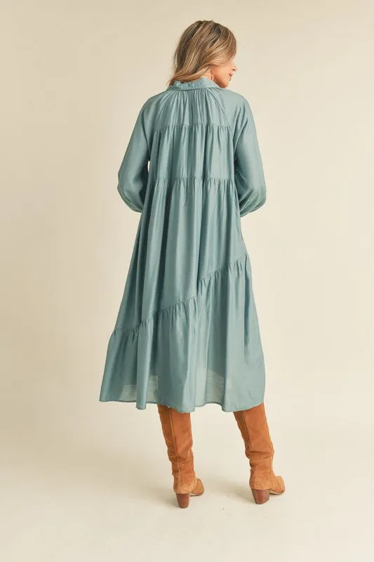 FINAL SALE Bailee Grace Button Midi Dress